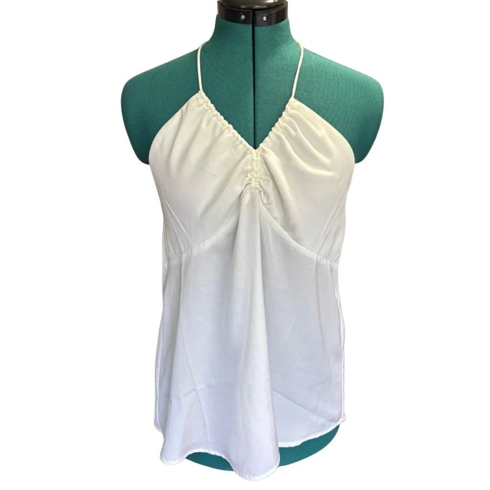 NWT Banana Republic Chic White Camisole Top Halter - Picture 1 of 4